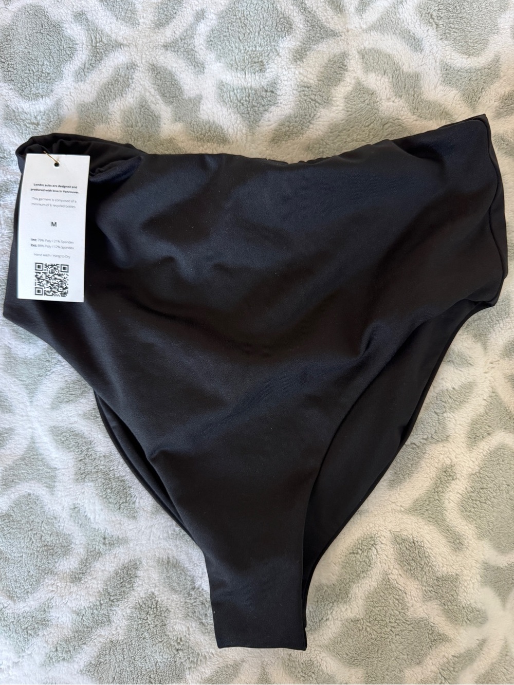 Black High-Waist Bikini Bottom - Women Swim Bikinis